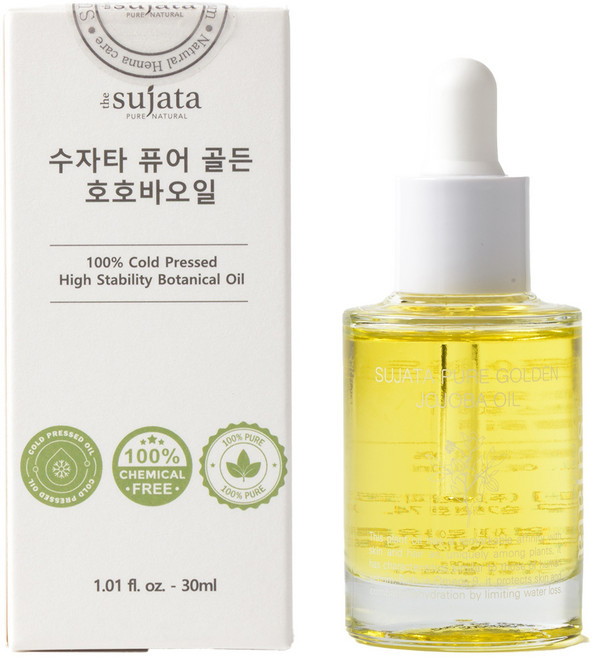 수자타 호호바오일 냉압착 비정제 퓨어, 30ml, 1개
