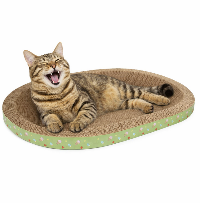 고양이 쇼파 스크래쳐 타원형, 1개, 브라운