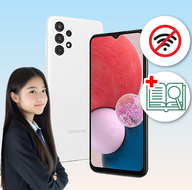 자급제 삼성 공신폰 새제품 갤럭시 SM-A135N 공부폰 학생폰 키즈 우등생폰, 라이트그린, 그린