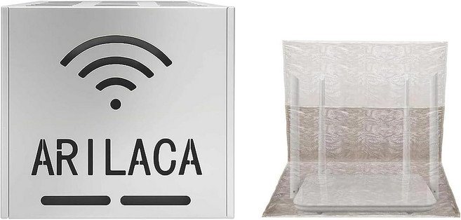 Aihmilcl 대형 WiFi 라우터 커버 박스용 차폐 E m f 차단기 패러데이 케이지 홈 실드 백 EMP 방지 블록 5G 약 90 Em 보호, Metal