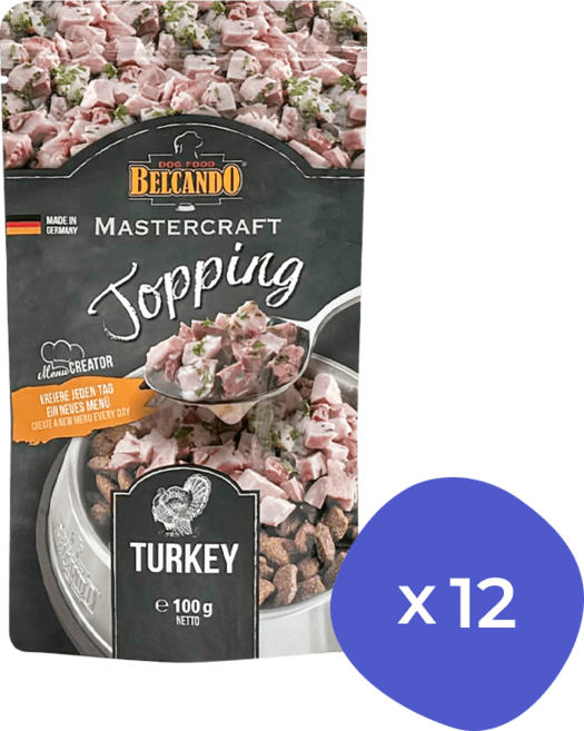 벨칸도 강아지 마스터크래프트 토핑 간식, 100g, 12개, 칠면조