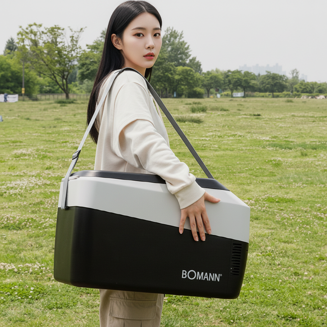 보만 디지털 차량용 냉온장고, 30L, 화이트 + 다크그레이