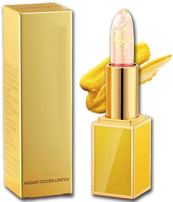 BARVENA 鎏金溫變色唇膏 滋潤保濕不掉色不沾杯, 1個, 溫變潤脣膏YB1002