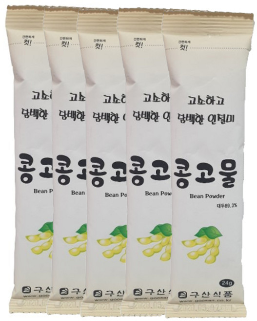 콩고물스틱 콩가루 인절미 콩가루 콩국수 콩가루 24g, 5개