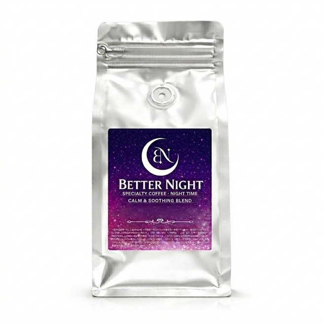 베럴나잇 딥슬립 디카페인 블렌드 콜롬비아 슈가케인 커피원두, 250g, 1개, 홀빈(분쇄안함)