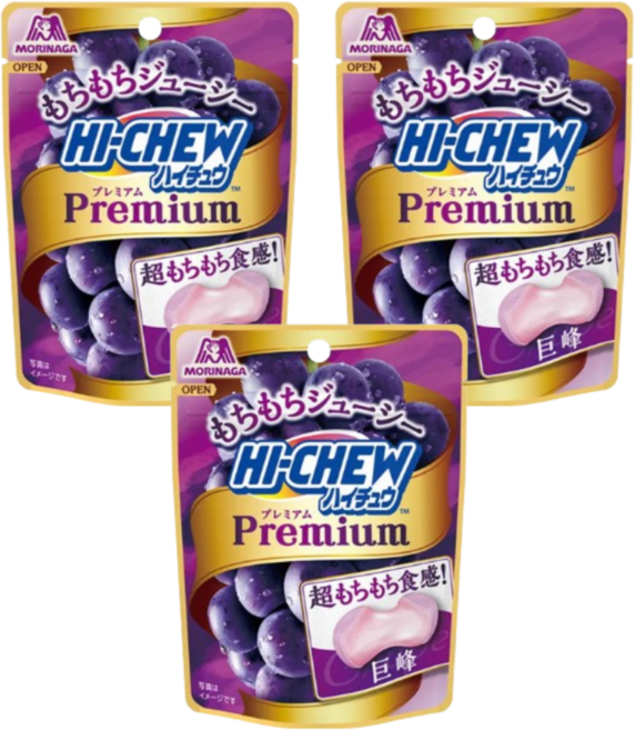 모리나가 하이츄 프리미엄 포도, 35g, 3개
