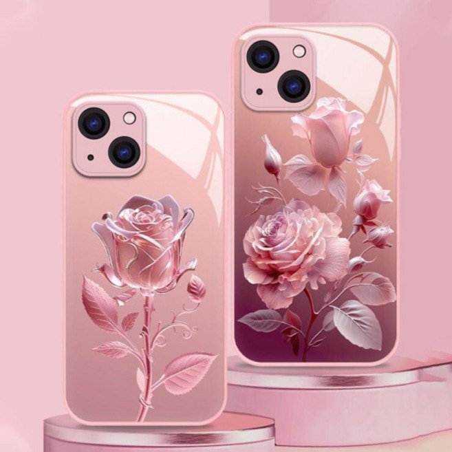 주주연구소 아이폰 전기종 15 14 13 12 11 7 8 6S 프로맥스 미니 케이스 강화유리, 장미네송이, 5564-아이폰15, 1개