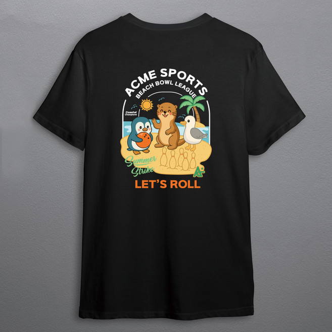 애크미 볼링티셔츠 썸머스트라이크 볼링연습티 볼링라운드티