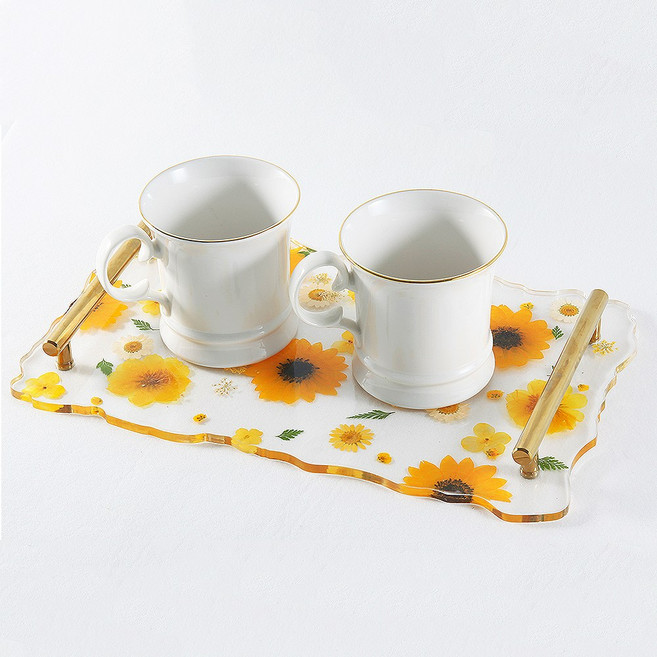 프레스코21 레진 공예 실리콘 몰드 쟁반 직사각형 대, 1개