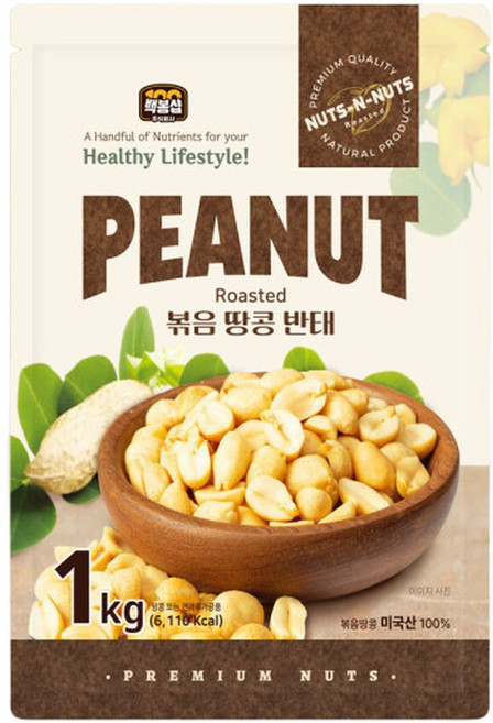 너츠앤너츠 볶음 땅콩 반태, 1개, 1kg