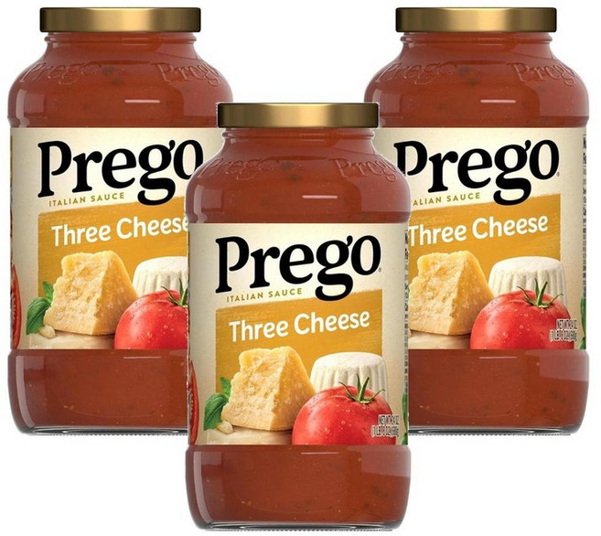 Prego 프레고 이탈리안 파스타 소스 쓰리 치즈 680g, 3개