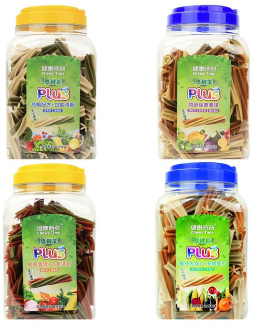 健康時刻 雙機能 Plus 螺旋多效潔牙骨 1350g 桶裝, 1.35kg, 1個, 鱉蛋粉+葉黃素（免疫力+亮眼）