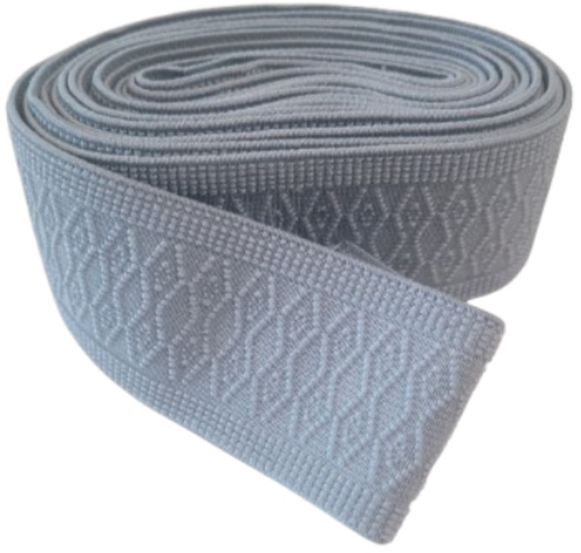 긍정미공방 다이아패턴 컬러 허리고무밴드 50mm 4마, 1개, 멜란지그레이