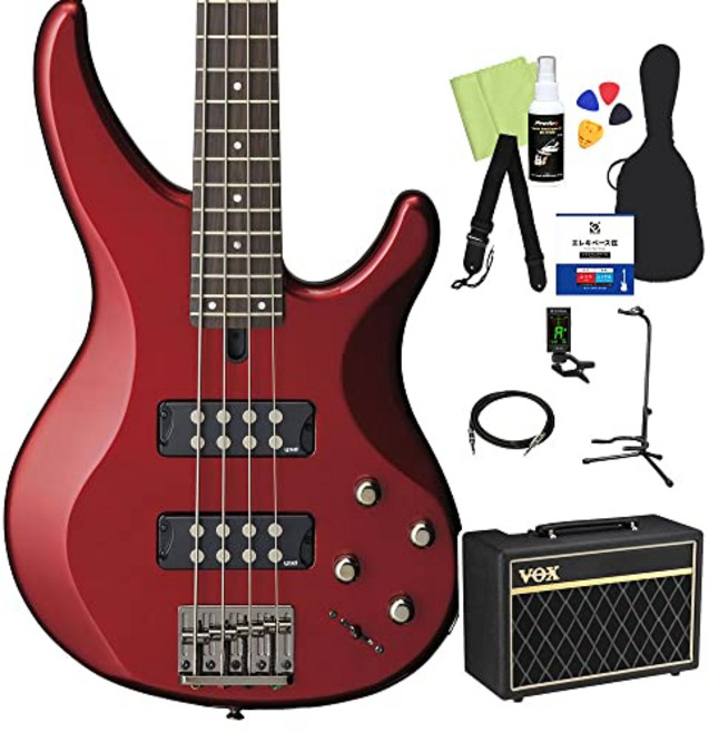 YAMAHA TRBX304 베이스 초보자 12점 세트 [VOX 앰프 첨부] CAR 야마하, 1개
