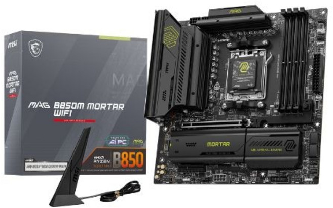 MSI MAG B850M 박격포 WIFI, 1개, 블랙