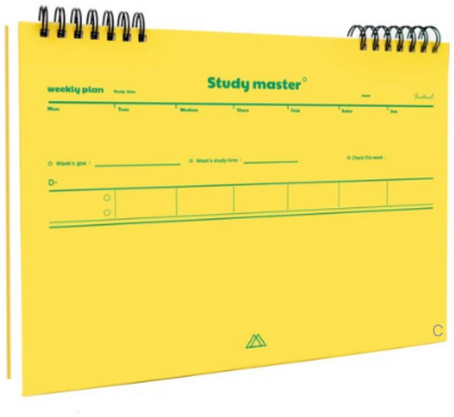 뮤니드 It spring 와이드 위클리 스터디 플래너, 옐로 (YELLOW), 2개