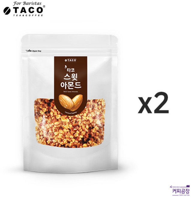 타코 스윗 아몬드 분태 토핑 크런치, 200g, 2개