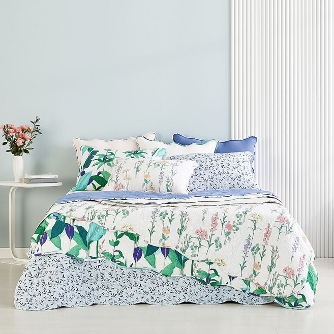 메종노아 썸머 시어서커 워싱 스프레드 베개커버 3컬러 풀세트 SS Q K, K(블루1개+그린1개+핑크1개), (블루2개+그린2개+핑크2개)