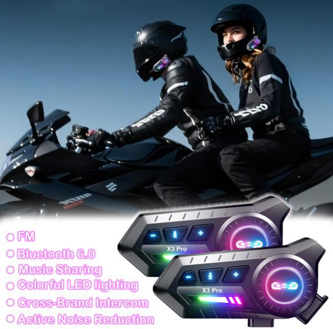 인터콤 헤드폰 및 헬멧 블루투스는 크로스 브랜드 방수 음악 공유 Fm 6.0을 지원합니다., 02 Soft wheat