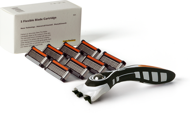 레이지소사이어티 5중날 면도기 세트, 2세트, 면도핸들 + 5중날 8p