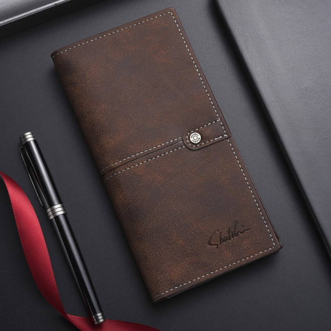 도아름 DOAREM 남성용 슬림 장지갑 빈티지 가죽 폴더형 선물용 남자 지갑817