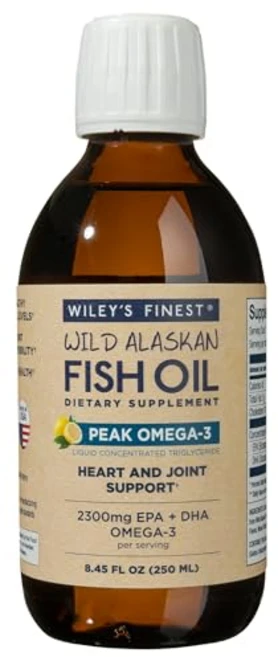 와일리스 파이니스트 자연산 알래스카 피쉬 오일 피크 오메가- Wiley's Finest Wild Alaskan Fish Oil Peak Omega-3 Liquid Supplemen, 1개, 250ml - 쿠팡