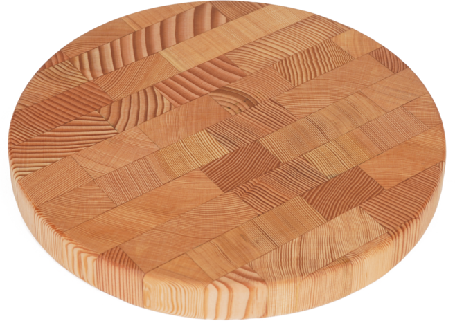 BOUMBI 라치우드 홍송 엔드그레인 도마, 1개, 슬림원형 280