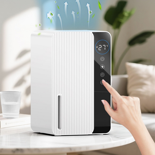 제습기 건조기 휴대용 가정용 원룸용 7색 LED 무드등 대용량 1500ml, 화이트