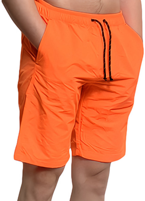 래쉬가드 5부팬츠 커플 남자 여자 비치 반바지, 오렌지