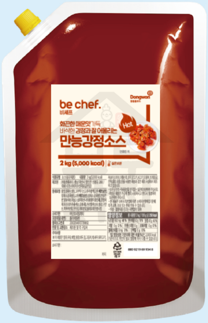 동원 홈푸드 비셰프 만능강정소스 2kg 닭강정 매운맛, 1개