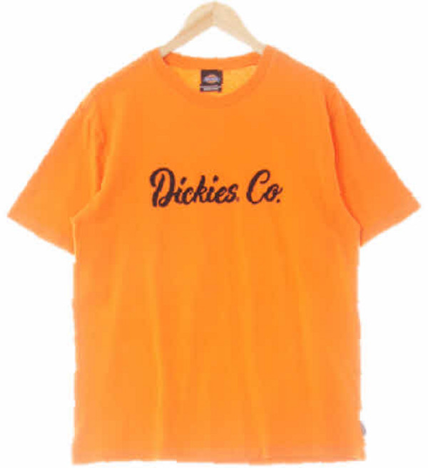 7961 디키즈 오렌지 면 볼드자수레터링크루넥반팔티 [M]
