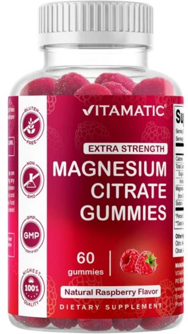 비타민 엑스트라 스트렝스 마그네슘 구미 – 1회 제공량당 255mg 원소 60개 구미(2팩)가 에너지 합니다 비건 비GMO 글루텐 프리, 60정 - 쿠팡