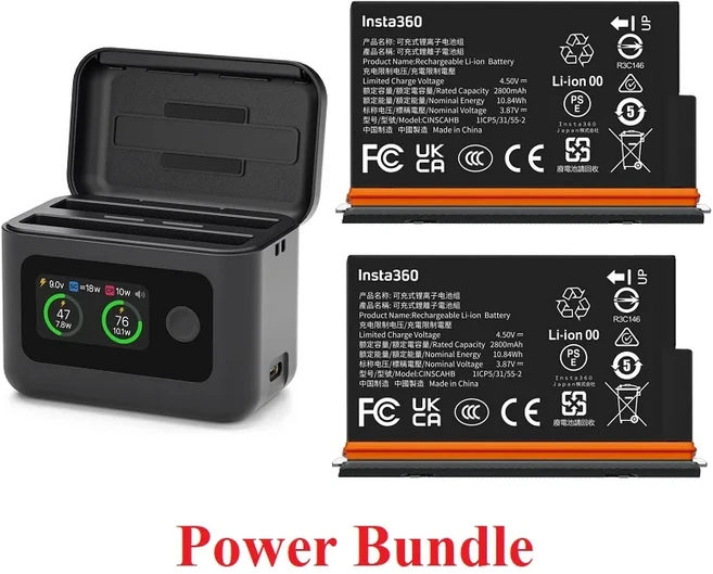 인스타360 X5 울트라 배터리 2800mAh SYMIK 스마트 디스플레이 고속 충전 박스 휴대용 보조 insta 360 X 5