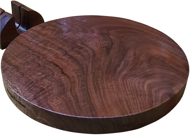 낭구돔베 수제 통원목 월넛 원형도마 나무도마 플레이팅, 받침목 선택안함, 1개