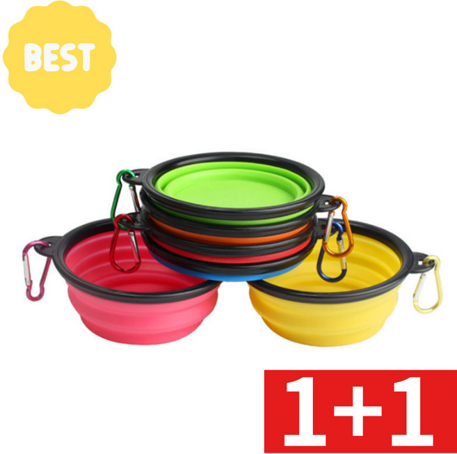 오피뉴 1+1 떡밥그릇 소형 접이식 낚시 떡밥 미끼 통, 빨강jj, 2개