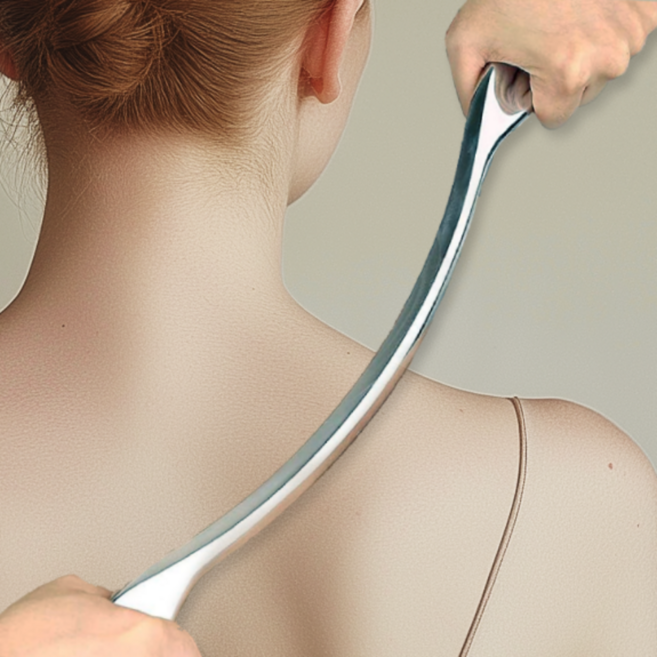 단비상자 304스텐리스 롱 괄사 스틱 마사지기 경락 전신 등, 1개, 304스테인레스46cm