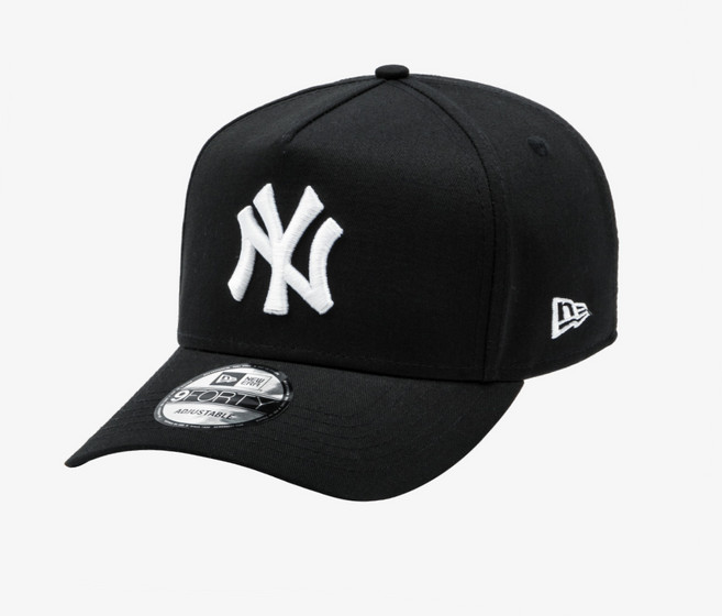 뉴에라 MLB 화이트 온 블랙 뉴욕 양키스 K프레임 볼캡 블랙 14561861, BLACK, 1개