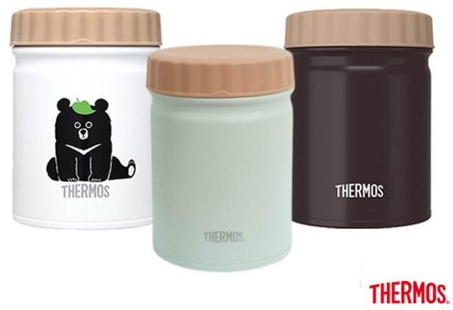 Thermos 膳魔師 不銹鋼真空燜燒罐 500ML 台灣黑熊款 保溫食物罐 悶燒杯 保溫瓶, 迷霧綠, 1個