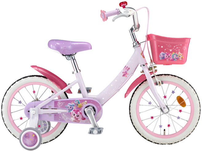 삼천리 어린이 자전거 캐치티니핑 로열 16인치 2025년형, 1개, 1110cm, 라이트퍼플