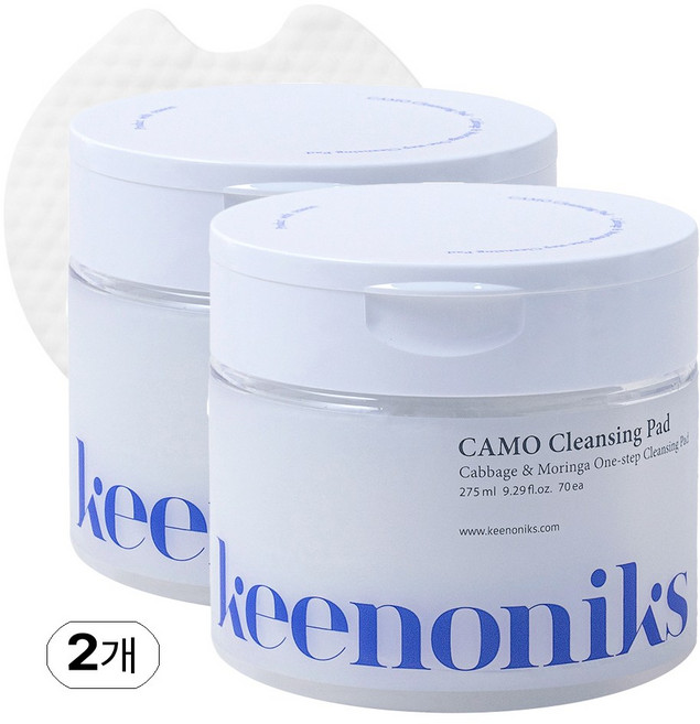 키노닉스 카모 원스텝 클렌징 필링패드 1+1 140매, 70매입, 2개