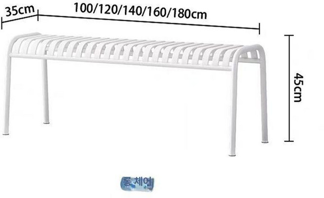 모던 미니멀리스트 레저 안뜰 야외 테이블 및 의자 단조 다리미 색상 세트 조합, 02 140x35x45