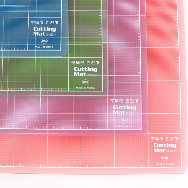 아톰]친환경 칼라반투명커팅매트 무독성(책상용), 녹색