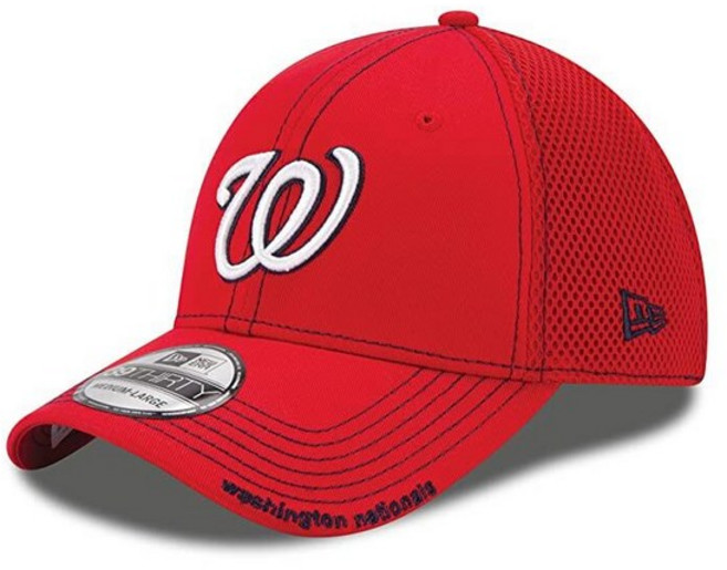 New Era MLB Neo 39THIRTY 스트레치 핏 캡, 워싱턴 내셔널스, Medium-Large
