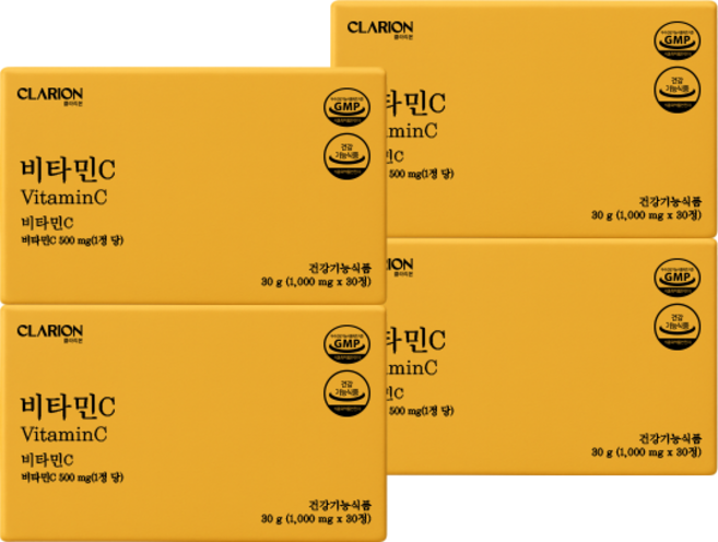 클라리온 비타민C 30g 30정 4개 비타민씨, 30회분