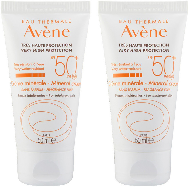 아벤느 선 미네랄 선크림 SPF50+ PA+++, 50ml, 2개