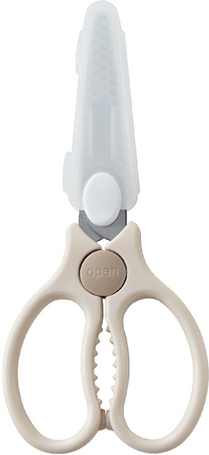 小獅王辛巴 嬰兒食物剪刀 金剛剪, 杏茶, 1個