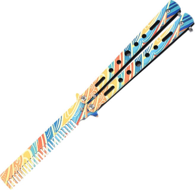 오구토이 연습용 트레이너 버터플라이 나이프 발리송, 1개, 선셋