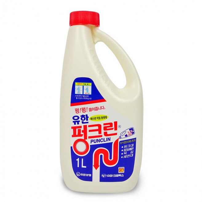 펑크린 1L 배수관 청소 악취제거 배관막힘 용해제 세면대 변기 배수관 클리너, 1개