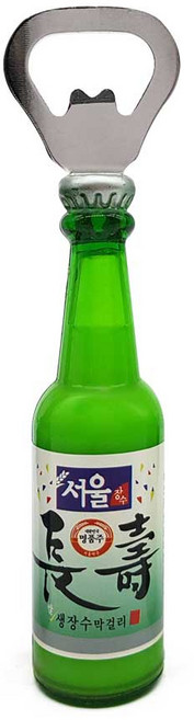 와라코리아 술병 모양 병따개, 3.술병오프너 장수막걸리, 1개