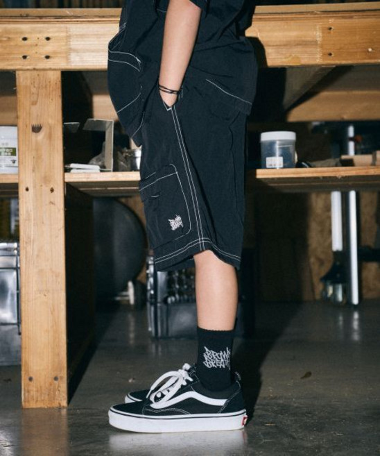 브라운브레스 KIDS brownbreathkids KIDS MULTI POCKET TAG SHORTS - BLACK